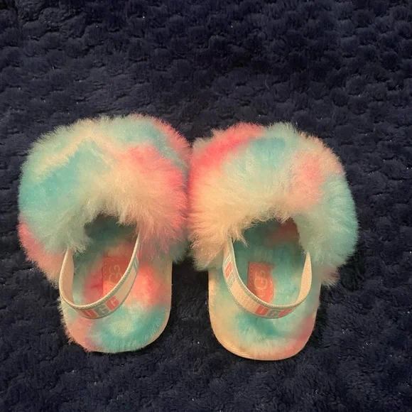 UGG Baby Walker Shoes in Pink and Blue - Picture 2 of 3